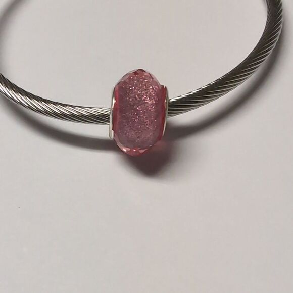 Pink Sparkly Charm for Pandora‎ Style Bracelet - Picture 2 of 4